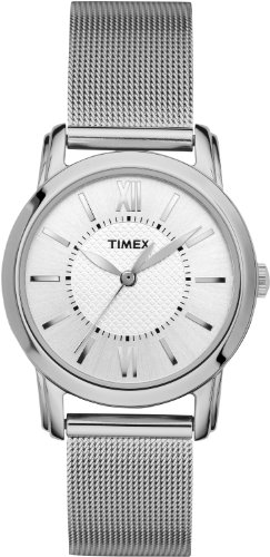 Timex Women's T2N6799J Style Silver Tone Mesh Bracelet Watch