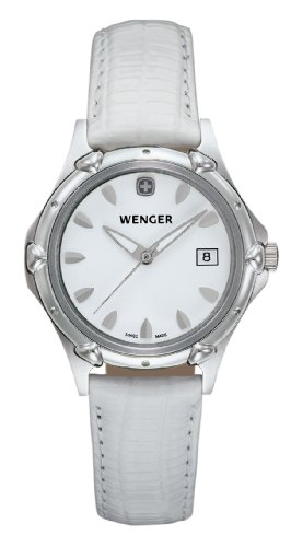 Wenger Women's 70231 Standard Issue White Dial White Leather Strap Watch