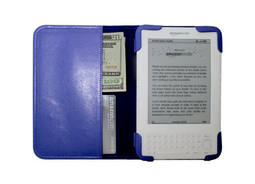 mCover Leather Folio Cover for Amazon Kindle 3 Keyboard Model (Green)