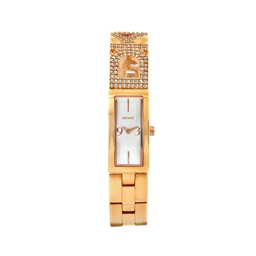 DKNY Women's NY4541 Essentials Goldtone Stainless Steel White Dial Watch
