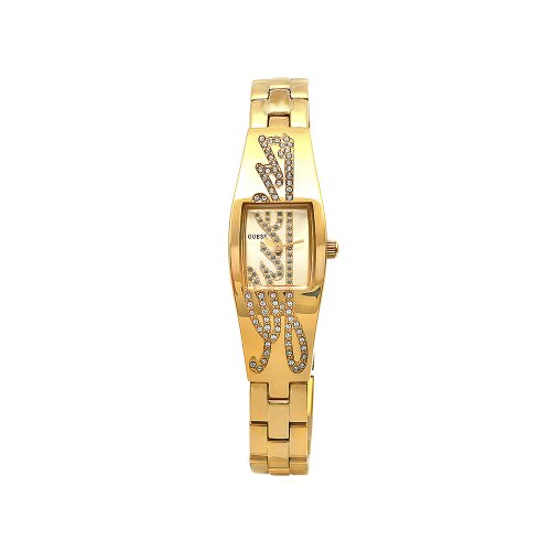 GUESS Women's W11136L1 Signature Goldtone Stainless Steel Crystal Accent Watch