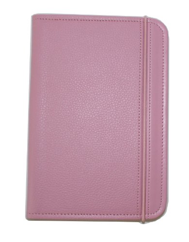 mCover Leather Folio Cover for Amazon Kindle 3 Keyboard Model (Pink)