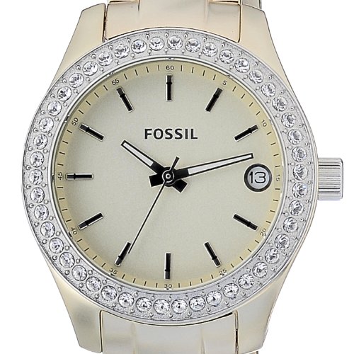 Fossil Women's ES2962 QuartzGolden Dial Aluminum Watch
